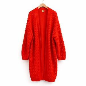 LEGO x TARGET Red Chunky Cable Knit Longline Cardigan Sweater